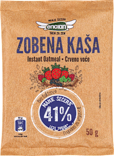 Zobena kaša s crvenim voćem encian