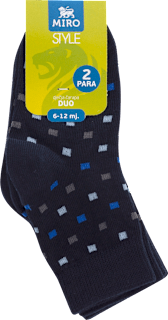 Style Duo dječja čarapa, veličina 1, 6 – 12 mj., 2 para MIRO