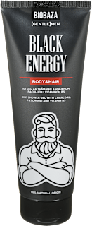 Men Black Energy gel za tuširanje – ugljen, pačuli, vitamin B5  Biobaza