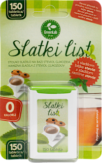 Slatki list, stolno sladilo na bazi steviol glikozida GreenLab