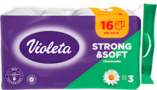 strong&soft toaletni papir, 3-slojni – kamilica Violeta
