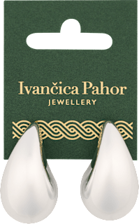 Naušnice od nehrđajućeg čelika – kapljica, srebrne Ivančica Pahor