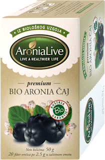 Bio Aronia čaj, 20 vrećica AroniaLive