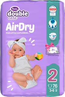 double care AirDry pelene, velična 2 (3-6 kg) Violeta