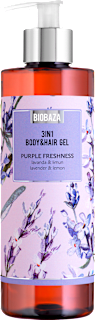 Gel za prhanje in šampon za lase 3 v 1 Purple Freshness Biobaza