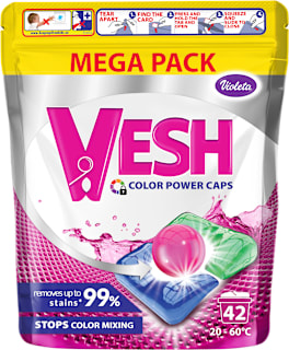 Kapsule za pranje barvnega perila VESH Color Power Violeta