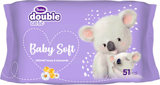double care vlažne maramice Baby Soft – organski med i kamilica Violeta