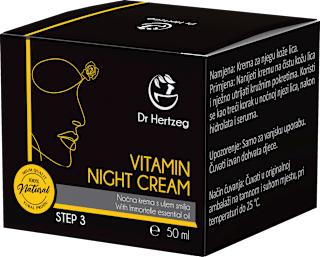 Noćna krema za lice s uljem smilja Vitamin Dr Hertzeg