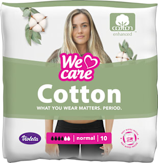 Absorbante normale din bumbac  We care