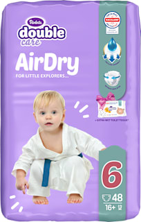double care pelene AirDry, veličina 6 (16+ kg) Violeta