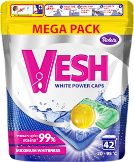 VESH White Power kapsule za veš, MEGA PACK Violeta