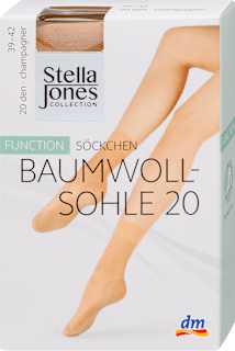 Nogavice z bombažnim podplatom 20 DEN, 39-42, champagner Stella Jones