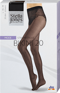 Mode štrample Bikini, 20 DEN, veličina L 46 – 48 – Crna Stella Jones