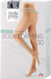 Bodyforming Function Strumpfhose schwarz 30 DEN, Gr. 46-48 Stella Jones