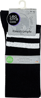 Șosete pana la genunchi negre cu alb mărimea 39-42 Legstra