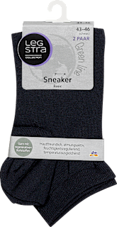 Sneaker Basic Socken schwarz, Gr. 43-46 (2 Paar) Legstra