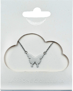 Ogrlica leptir - silver Lampone