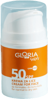 Krema za lice za normalnu do suhu kožu SPF 50 GLORIA