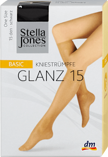 Basic dokoljenke Glanz, 15 DEN – Crna, 1 par Stella Jones