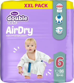 double care pelene AirDry XXL PACK, veličina 6 (16+ kg) Violeta
