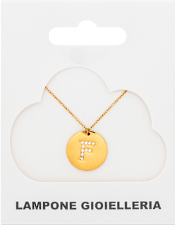 Ogrlica slovo F - Gold Lampone