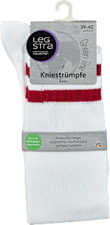 Șosete pana la genunchi alb cu roșu mărimea 39-42 Legstra