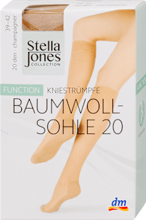 Dokolenke z bombažnim podplatom 20 DEN, 39-42, champagner Stella Jones