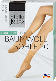 Baumwollsohle Function Söckchen schwarz 20 DEN Gr. 35-38 (1 Paar) Stella Jones