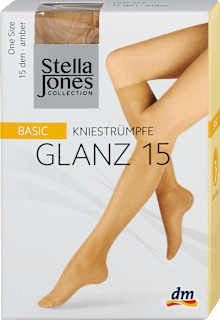 Glanz Basic Kniestrümpfe amber One Size, 15 DEN (1 Paar) Stella Jones