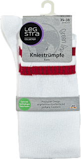 Șosete pana la genunchi alb cu rosu mărimea 35-38 Legstra