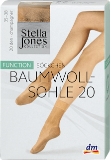 Baumwollsohle Function Söckchen champagner 20 DEN Gr. 35-38 (1 Paar) Stella Jones
