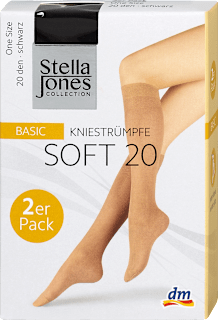 Basic dokoljenke Soft, 20 DEN – Crna, 2 para  Stella Jones