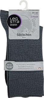 Söckchen Basic asphalt, Gr. 39-42 (2 Paar) Legstra
