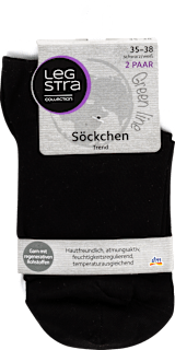 Söckchen Trend schwarz/weiß, Gr. 35 - 38 (2 Paar) Legstra