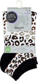 Sneaker Socken Damen Animal, Gr. 35-38 (2 Paar) Legstra