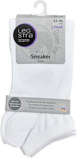 ponožky Sneaker Basic bílé, velikost 43-46, 2 páry Legstra