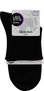 Söckchen Trend schwarz/weiß, Gr. 39 - 42 (2 Paar) Legstra