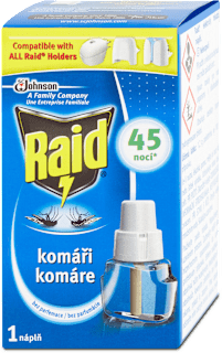 Elektrická tekutá náplň Komáre Raid