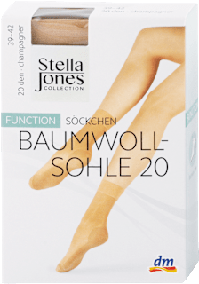 Pančuchové ponožky Baumwollsohle 20, 39-42 champagner Stella Jones