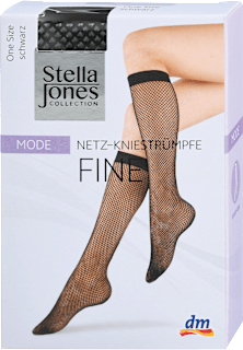 Mrežaste dokolenke Fine One Size, črne Stella Jones