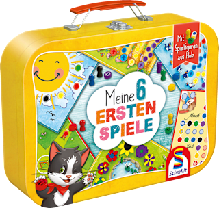 Kinderspiel Meine 6 ersten Spiele im Metallkoffer Schmidt Spiele