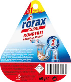 Sredstvo za odčepljivanje odvoda - granule rorax