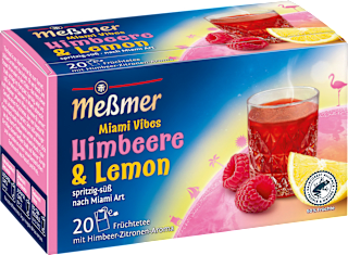 Früchtetee mit Himbeere & Lemon 'Miami Vibes'  (20 x 2,5 g) Meßmer
