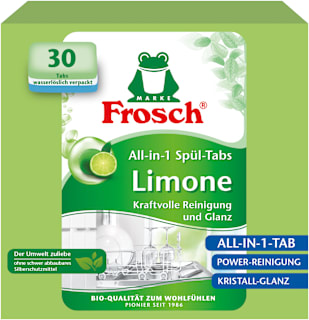 Mosogatógép tabletta, All-in-1, zöldcitrom Frosch