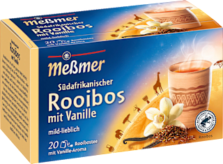 Rooibostee Südafrikanischer Rooibos mit Vanille (20 Beutel) Meßmer