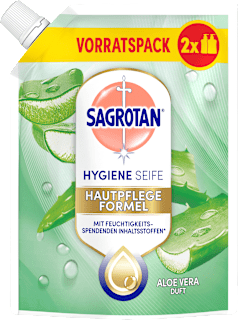 Flüssigseife sanft zur Haut Aloe Vera  Nachfüllpack Sagrotan