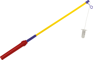 LED Laternenstab elektrisch, warmweißes Licht, rot-blau-gelb (50 cm) Dekorieren & Einrichten