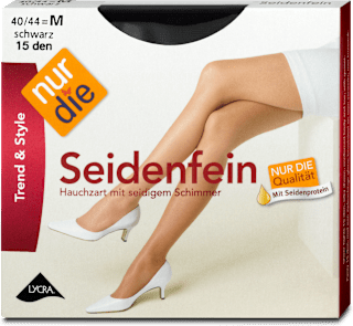 Seidenfein Strumpfhose schwarz 15 DEN, Gr. 40/44 nur die