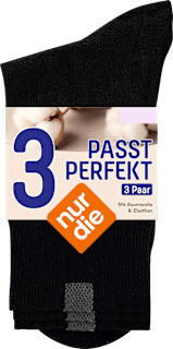 Passt Perfekt Socken schwarz Gr. 35-38 nur die