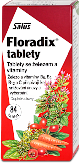 tablety se železem a vitamíny Floradix